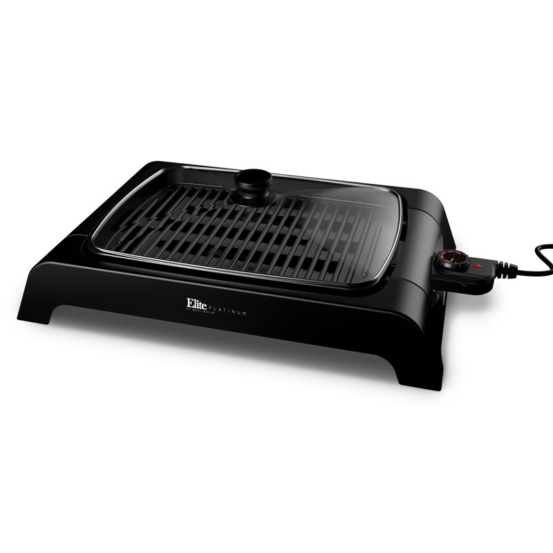 Elite by MaxiMatic Platinum Live Smart Healthy Indoor Grill with Lid